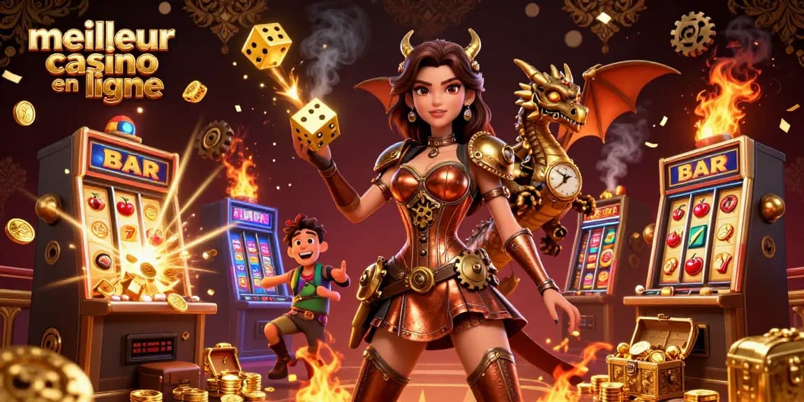 Ressentez le frisson au meilleur casino en ligne avec des machines à sous vibrantes, des personnages éblouissants et des trésors en or.