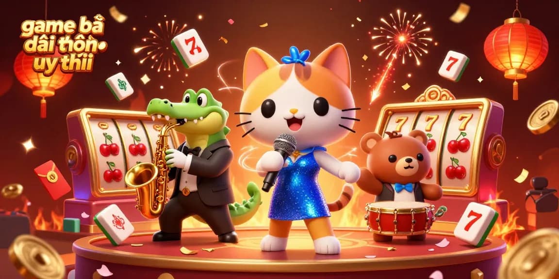 Play exciting games at game bài đổi thưởng uy tín with vibrant characters and slot excitement.