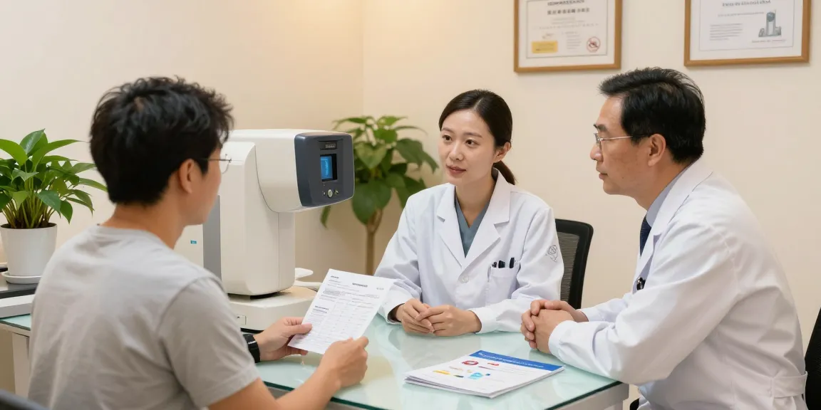 Consultation at SNU Eye Clinic: Experienced ophthalmologist discussing ICL options with a patient.