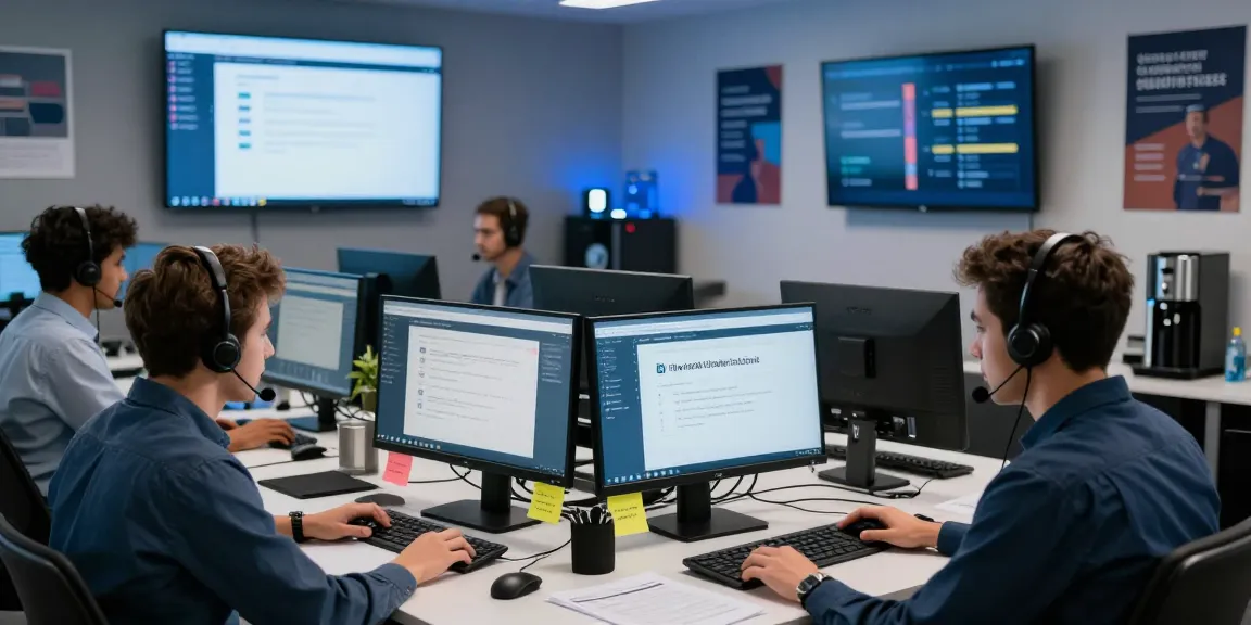 Telus-Technical-Support agents providing expert assistance in a modern call center.