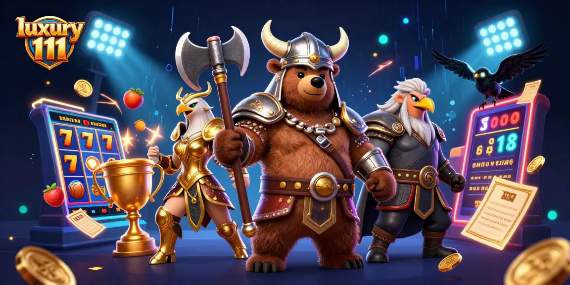 Engage with luxury 111 in an immersive slot gaming scene featuring animated characters and vibrant elements.