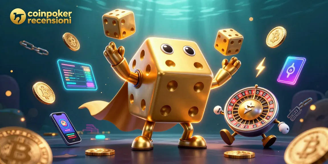 Giocando con CoinPoker recensioni, un golem di dadi d'oro illumina il mondo del poker online.
