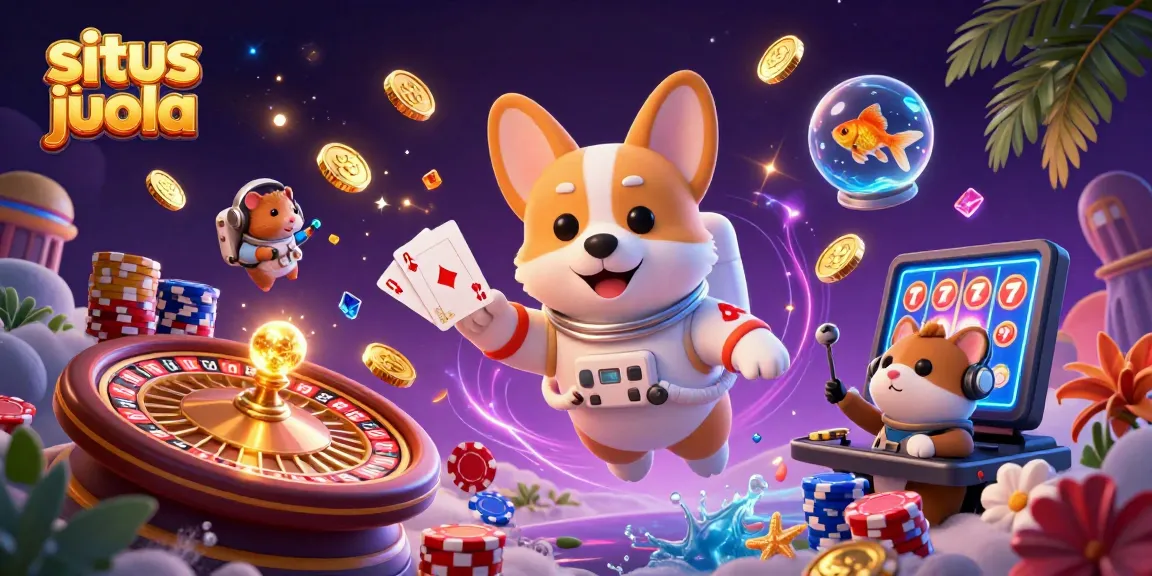Situs judi bola: Enjoy thrilling betting action in an animated space casino with vibrant characters and dynamic graphics.