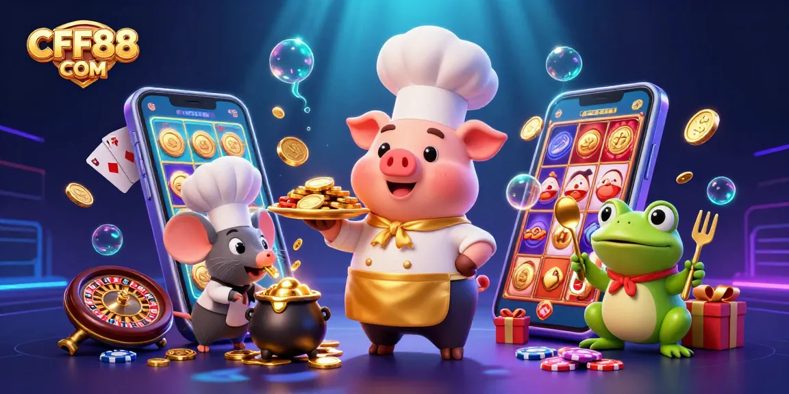 Spin and win in the vibrant world of CFF88 COM featuring exciting gaming elements and characters.