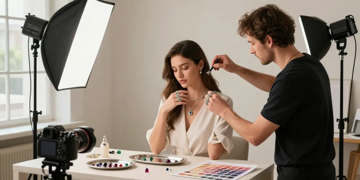 Photographe professionnel de bijoux à Milan réalisant des photos de qualité pour des joyaux.
