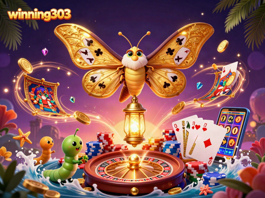 Winning303 unleashes exhilarating slots and jackpots with sparkling gems and golden coins.