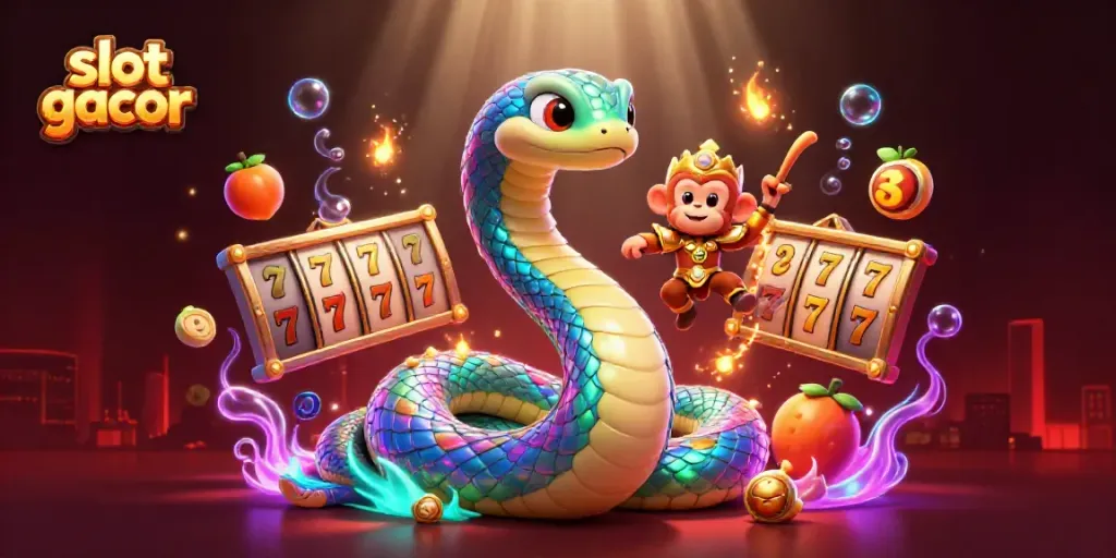 Engage in thrilling slot gacor gameplay with colorful characters and dynamic elements, showcasing the excitement of online slots.