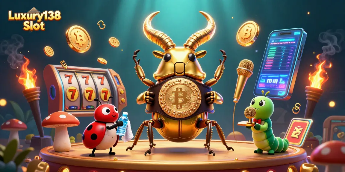Experience the excitement of Luxury138 Slot with immersive 3D illustration featuring engaging characters and elements.