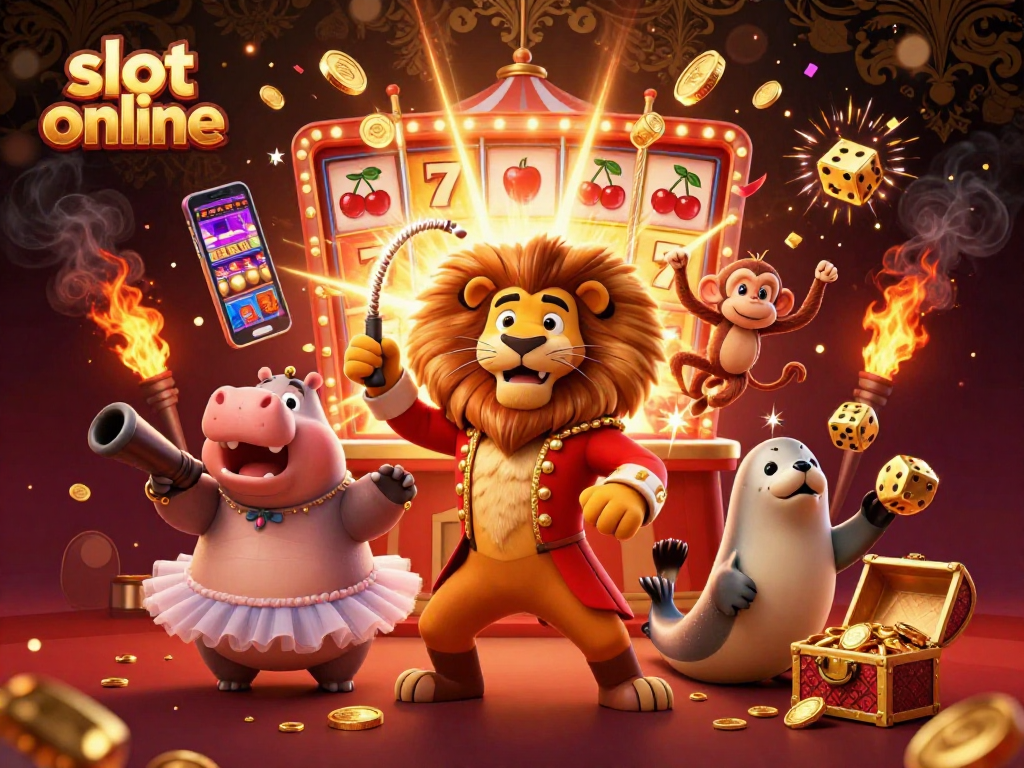 Experience exciting slot online action with a circus theme featuring lively characters and a dazzling jackpot.