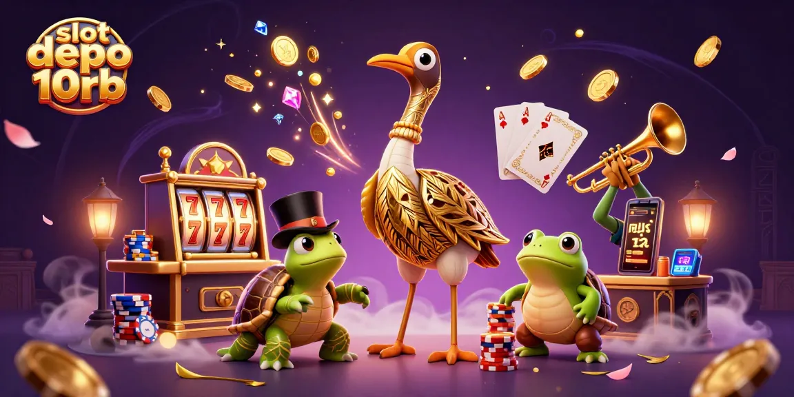 Experience thrilling wins at slot depo 10rb with vibrant casino characters and lively gaming elements.