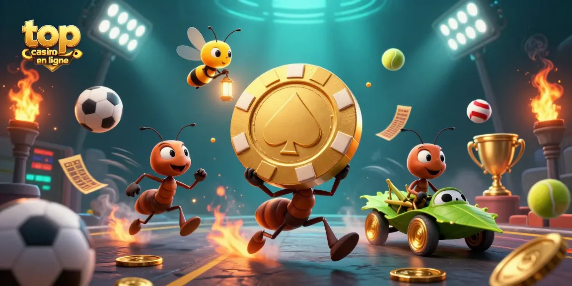 Pariez aux meilleurs casinos en ligne avec une équipe d'ants menant un coup audacieux.